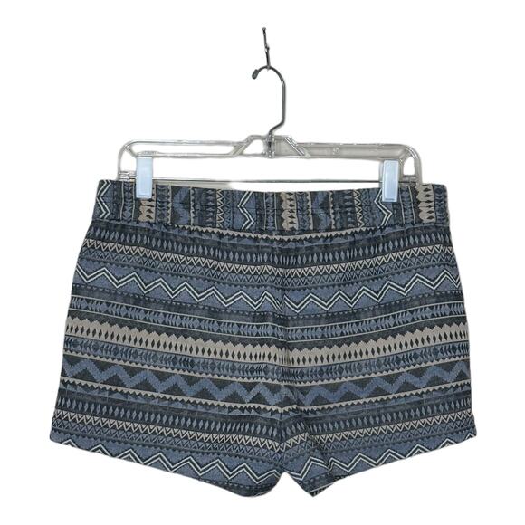 J.CREW Blue-Gray Tribal Print Pockets Pull On Shorts size 8 - Picture 2 of 10